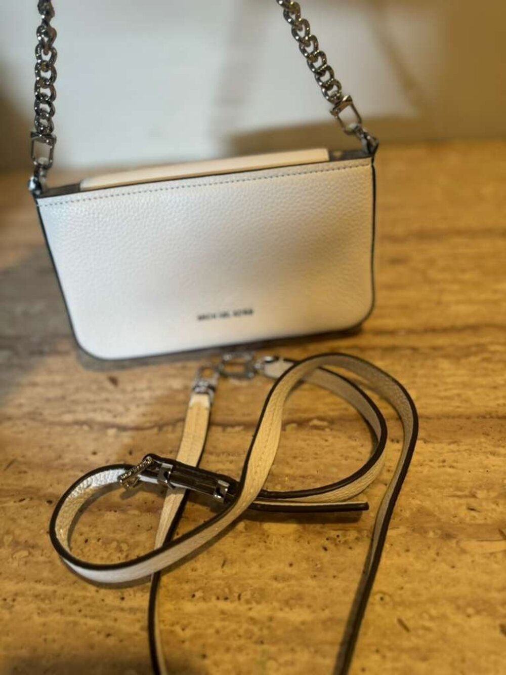 100% Authentic Michael Kors Bryant Small Pebbled Leather Convertible Pochette